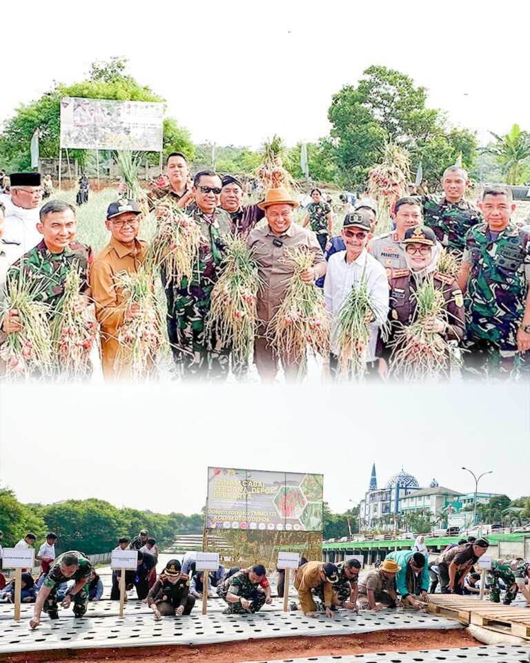 Kepala Kejaksaan Depok dan Pangdam Jaya: Panen dan Tanam Perdana di Lahan Urban Farming Kodim 0508/Depok