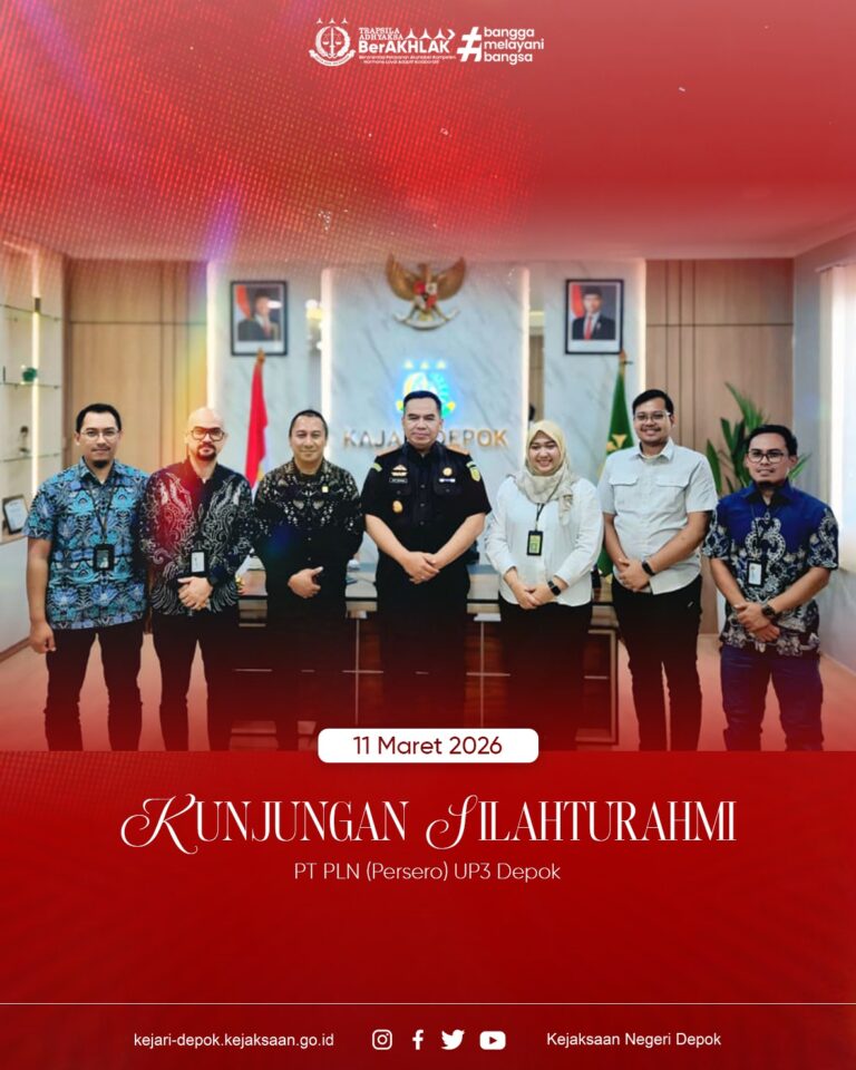 Kunjungan Silaturahmi dari PT PLN (Persero) UP3 Depok di Kantor Kejaksaan Negeri Depok.